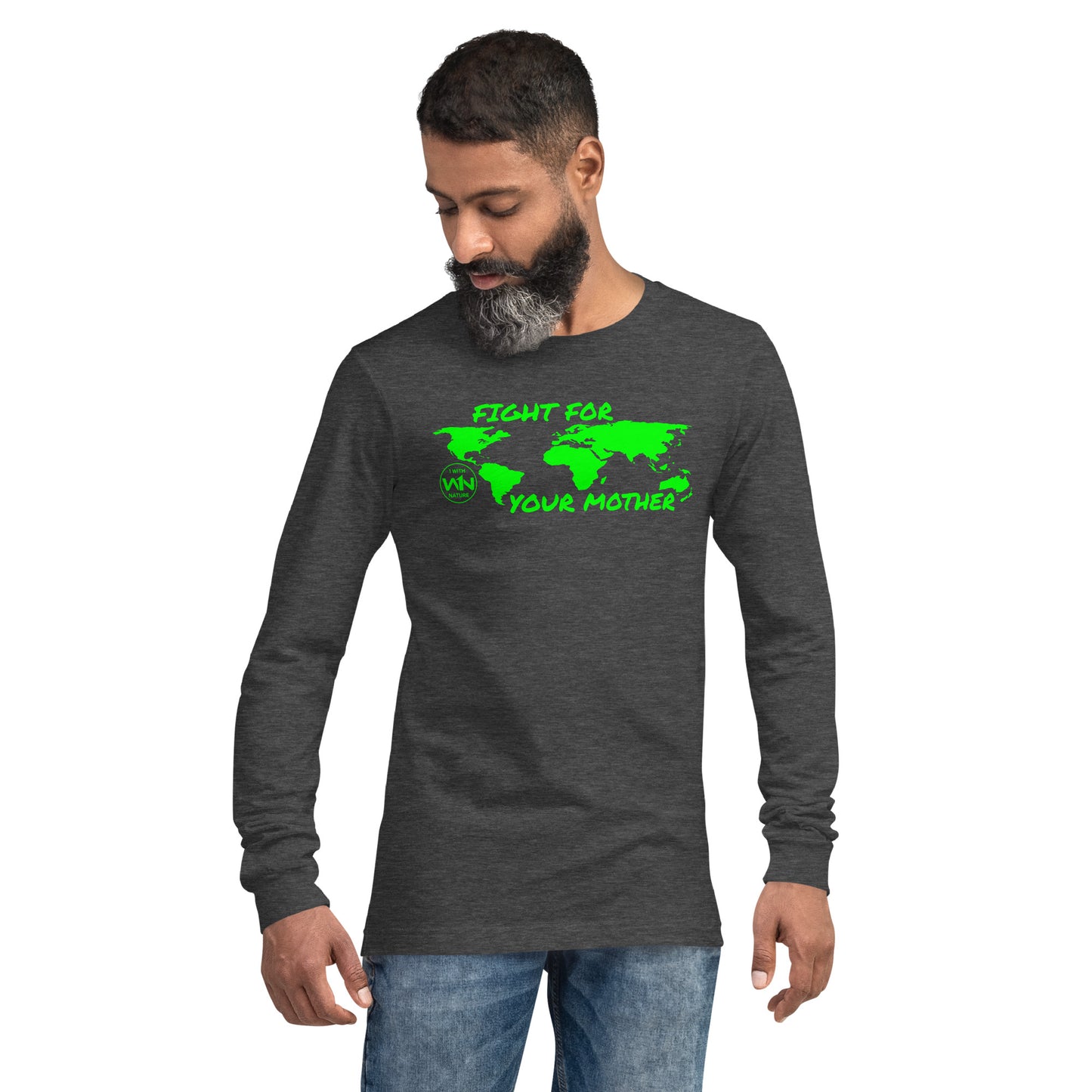 FOREST SOUL SAVIOR - FIGHT FOR YOUR MOTHER - GREEN - LONG SLEEVE TEE