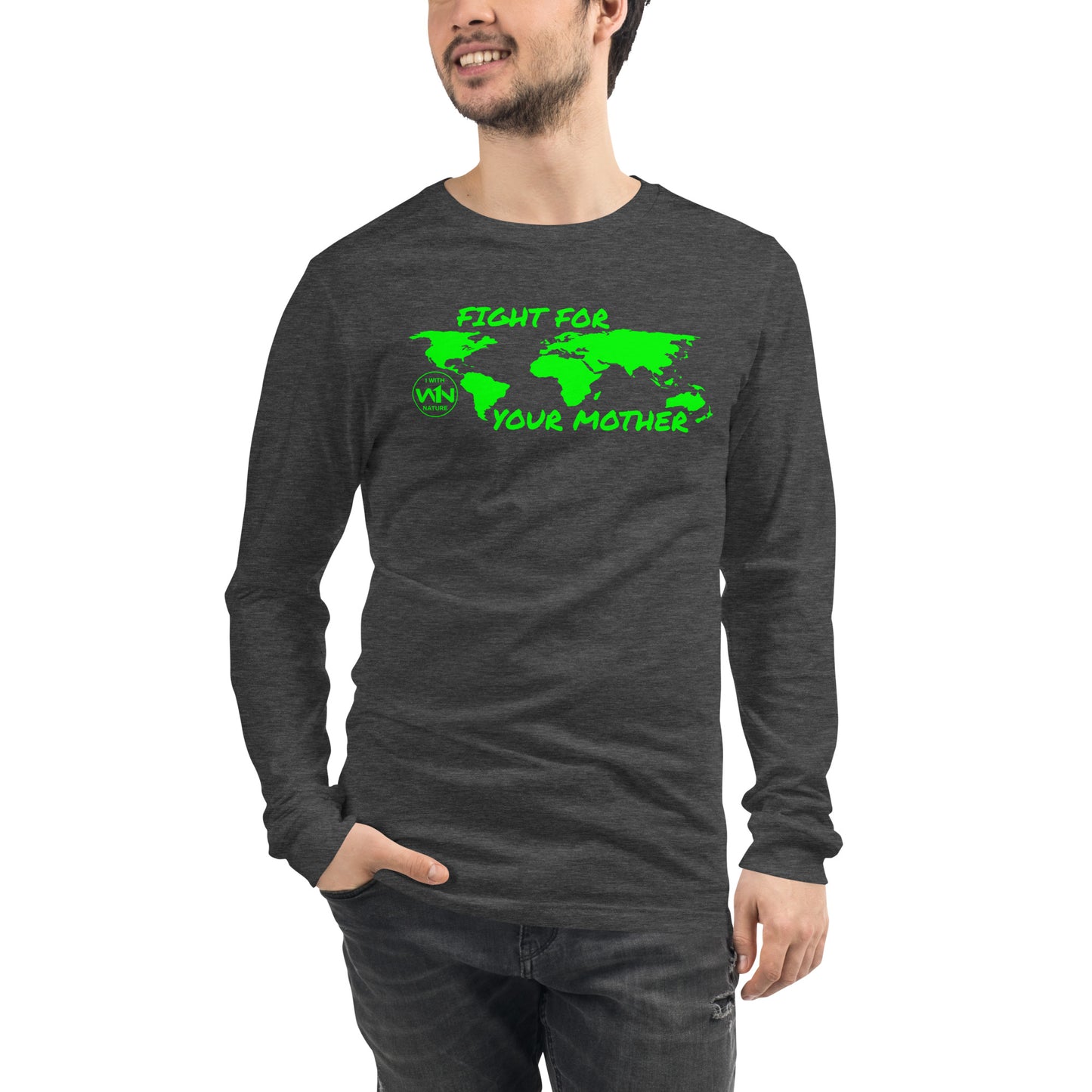 FOREST SOUL SAVIOR - FIGHT FOR YOUR MOTHER - GREEN - LONG SLEEVE TEE