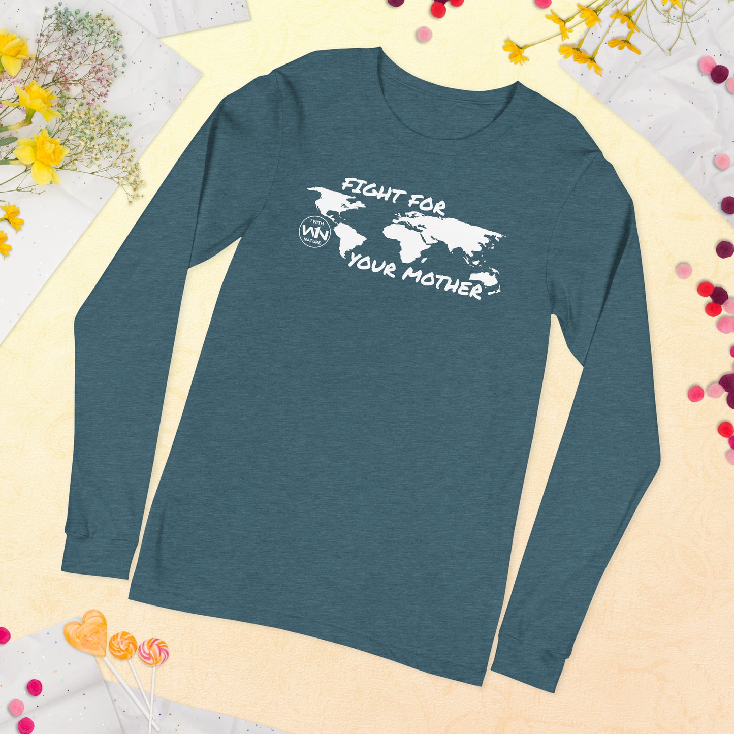 FOREST SOUL SAVIOR - FIGHT FOR YOUR MOTHER - WHITE - LONG SLEEVE TEE