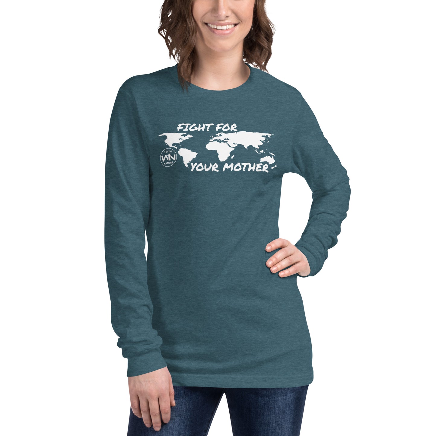 FOREST SOUL SAVIOR - FIGHT FOR YOUR MOTHER - WHITE - LONG SLEEVE TEE