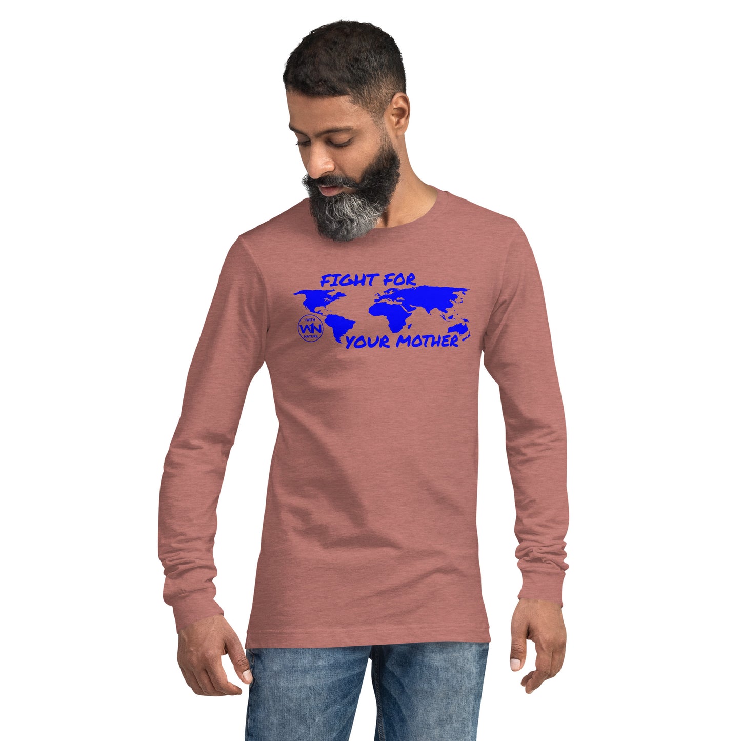 OCEAN SOUL SAVIOR - FIGHT FOR YOUR MOTHER - BLUE - LONG SLEEVE TEE