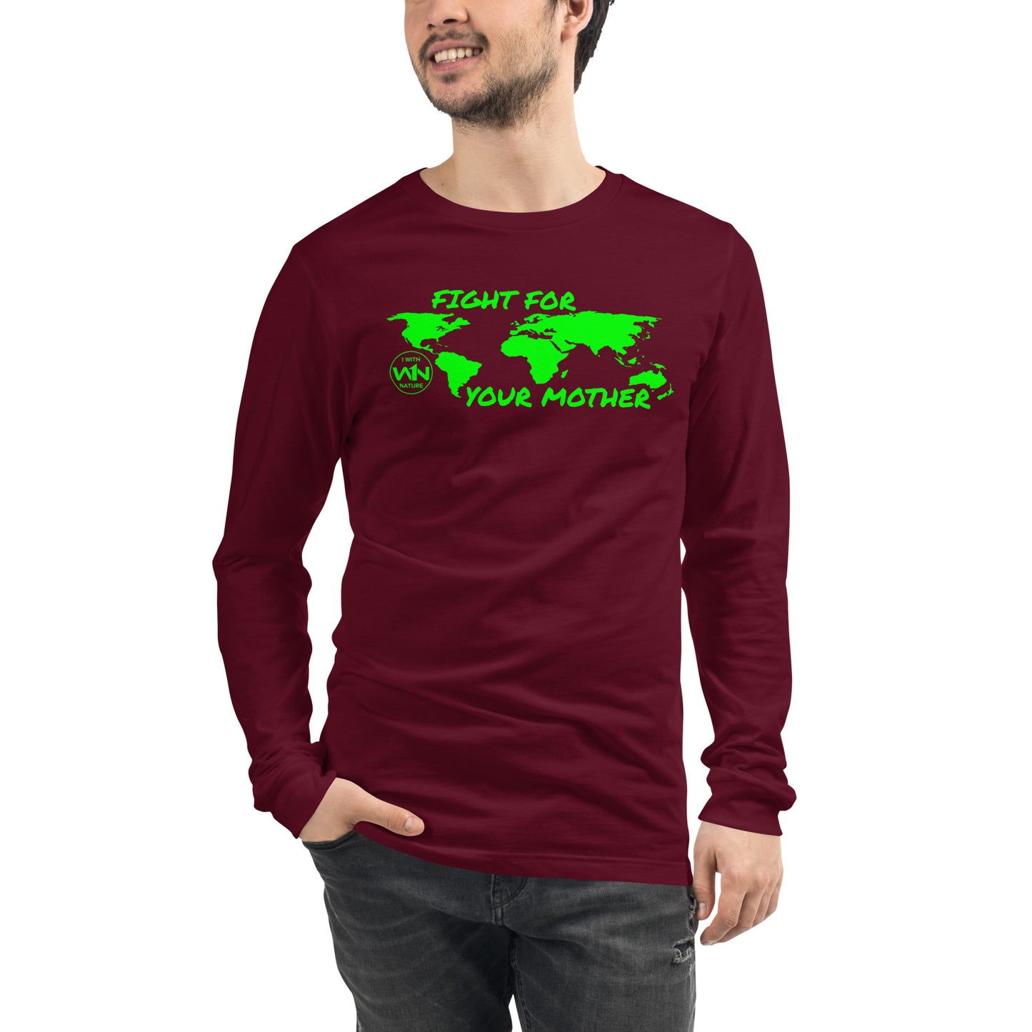 FOREST SOUL SAVIOR - FIGHT FOR YOUR MOTHER - GREEN - LONG SLEEVE TEE