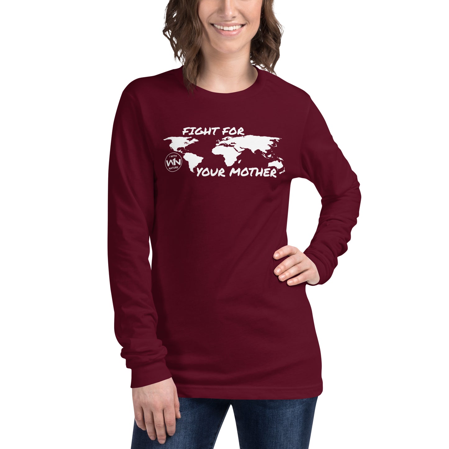 FOREST SOUL SAVIOR - FIGHT FOR YOUR MOTHER - WHITE - LONG SLEEVE TEE
