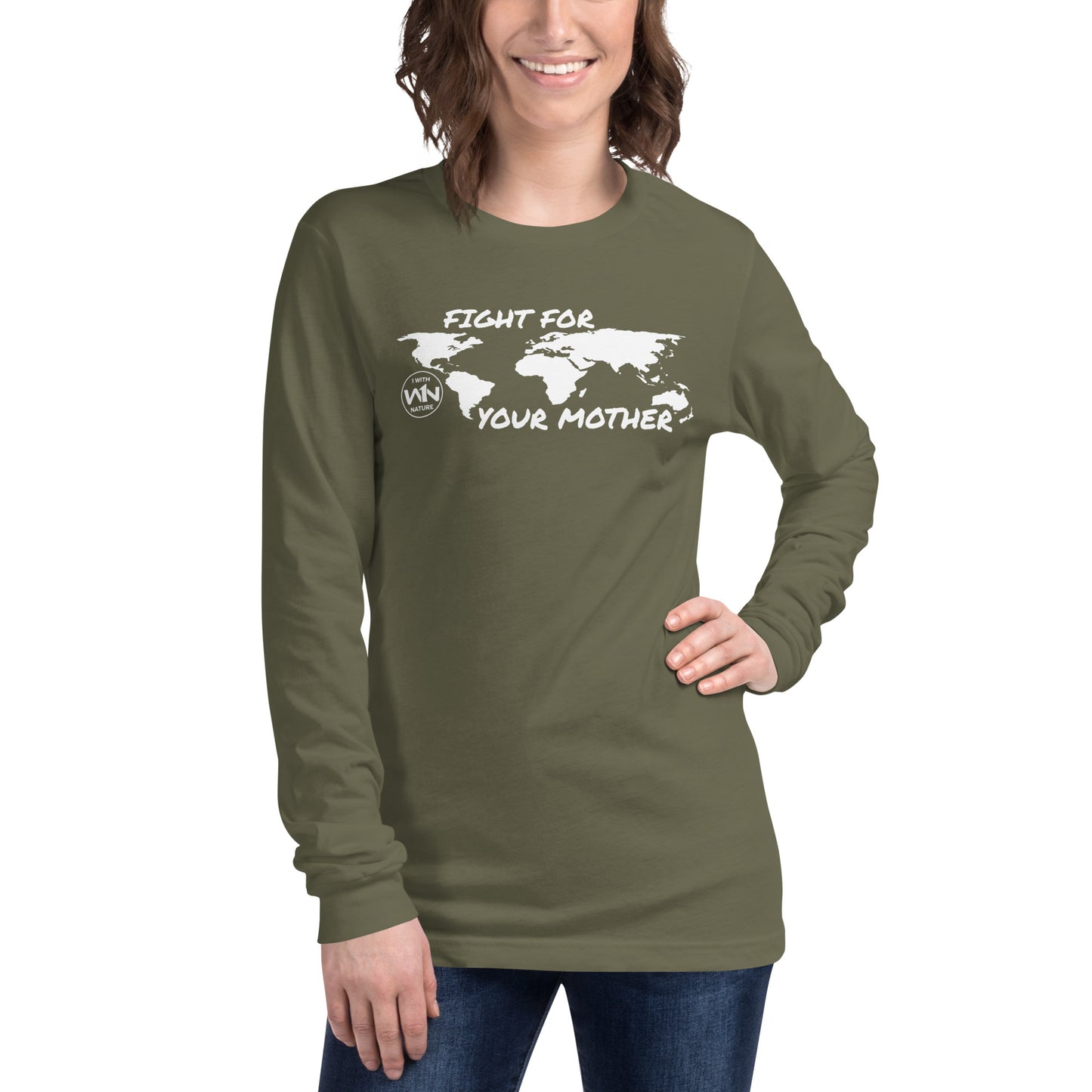 FOREST SOUL SAVIOR - FIGHT FOR YOUR MOTHER - WHITE - LONG SLEEVE TEE