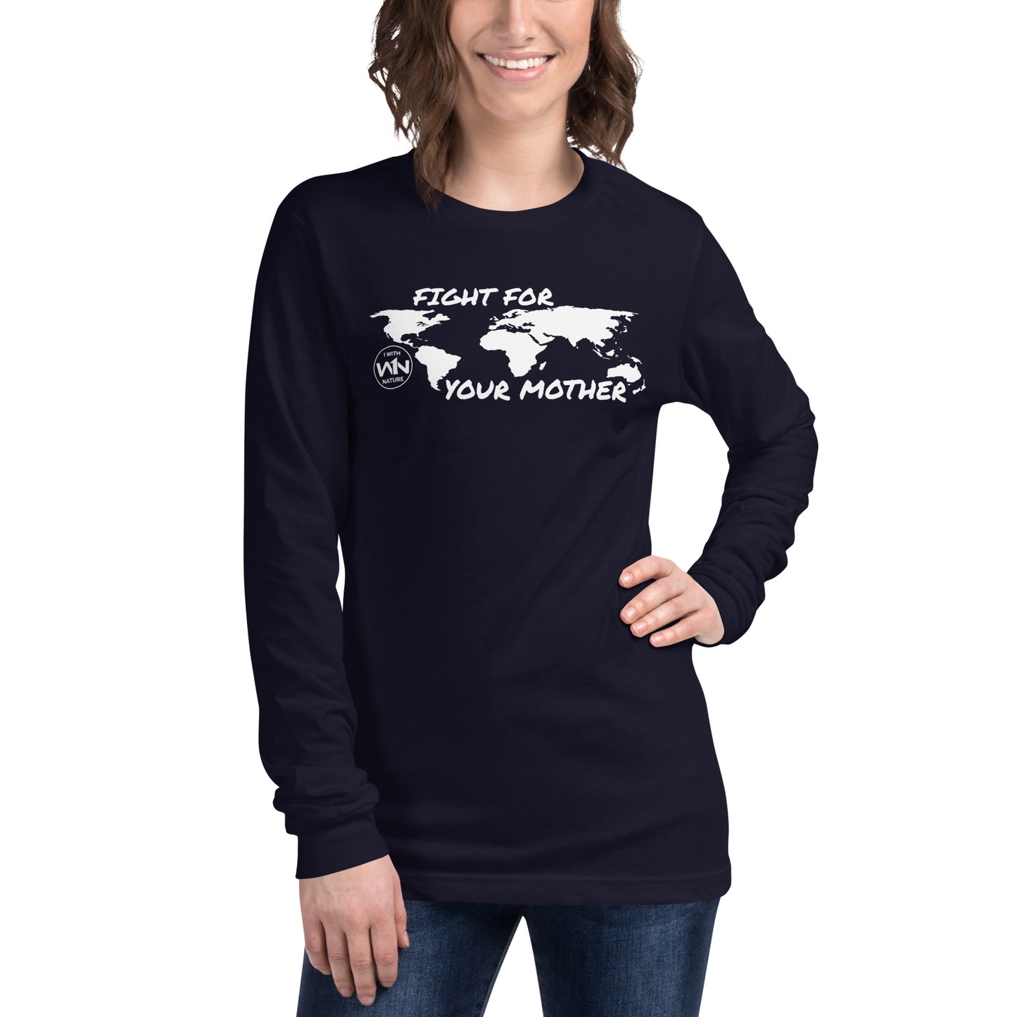 FOREST SOUL SAVIOR - FIGHT FOR YOUR MOTHER - WHITE - LONG SLEEVE TEE