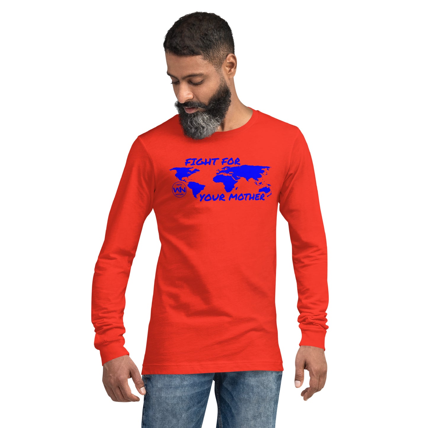 OCEAN SOUL SAVIOR - FIGHT FOR YOUR MOTHER - BLUE - LONG SLEEVE TEE