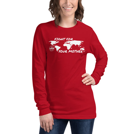 FOREST SOUL SAVIOR - FIGHT FOR YOUR MOTHER - WHITE - LONG SLEEVE TEE