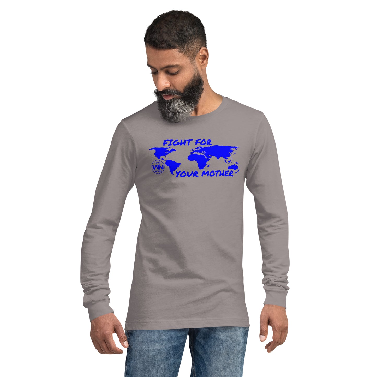 OCEAN SOUL SAVIOR - FIGHT FOR YOUR MOTHER - BLUE - LONG SLEEVE TEE