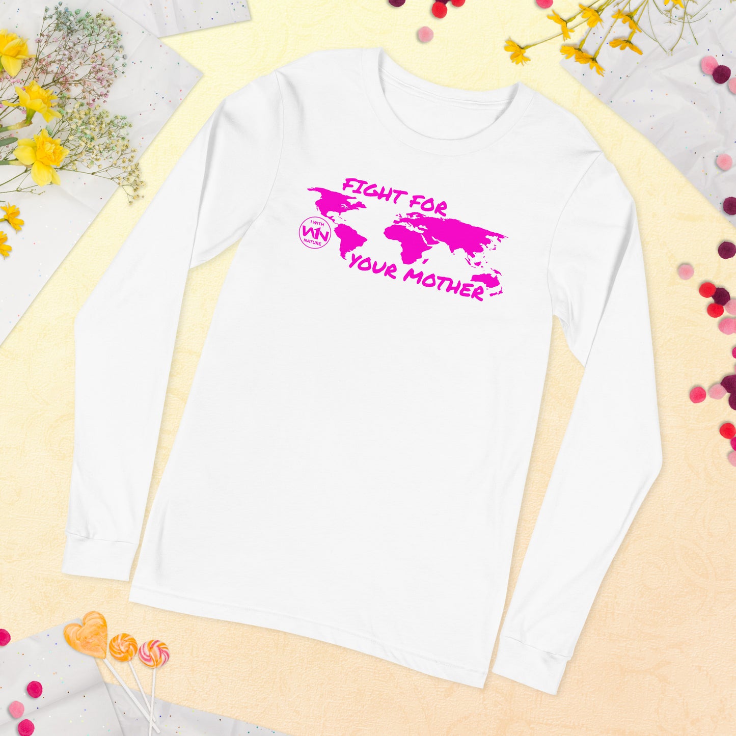 FUTURE SOUL SAVIOR - FIGHT FOR YOUR MOTHER - PINK - LONG SLEEVE TEE