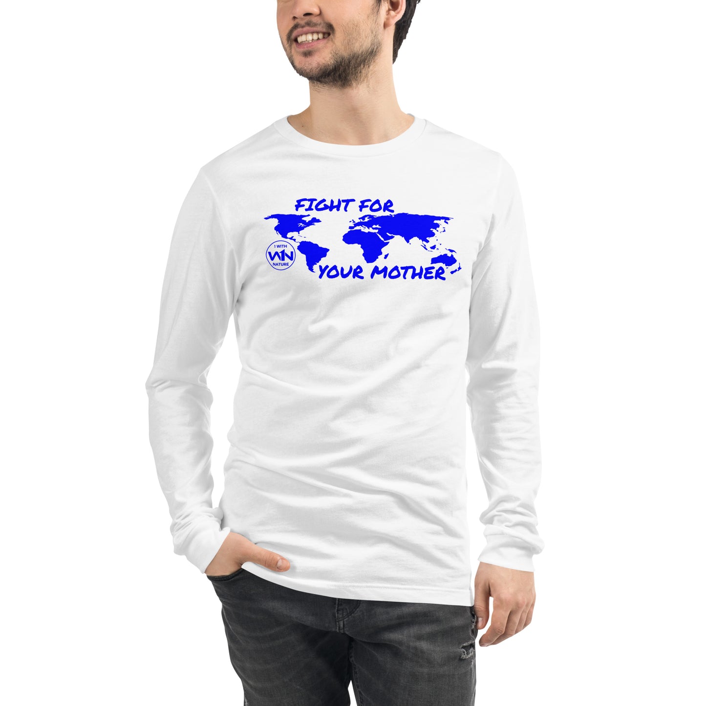 OCEAN SOUL SAVIOR - FIGHT FOR YOUR MOTHER - BLUE - LONG SLEEVE TEE