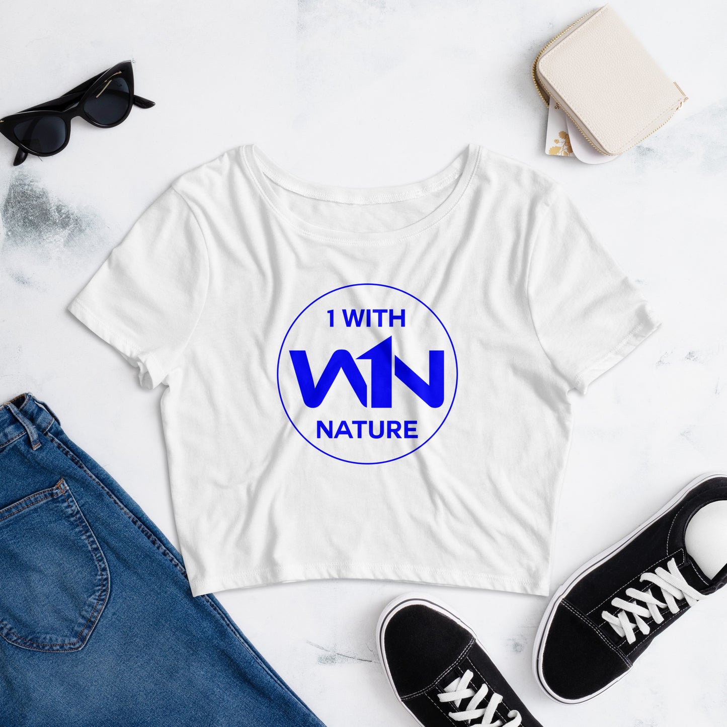 OCEAN SOUL SAVIOR - BLUE - CROP TEE