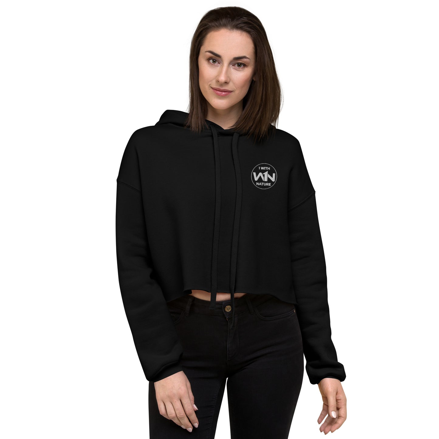 FOREST HEART FIGHTER - WHITE - CROP HOODIE