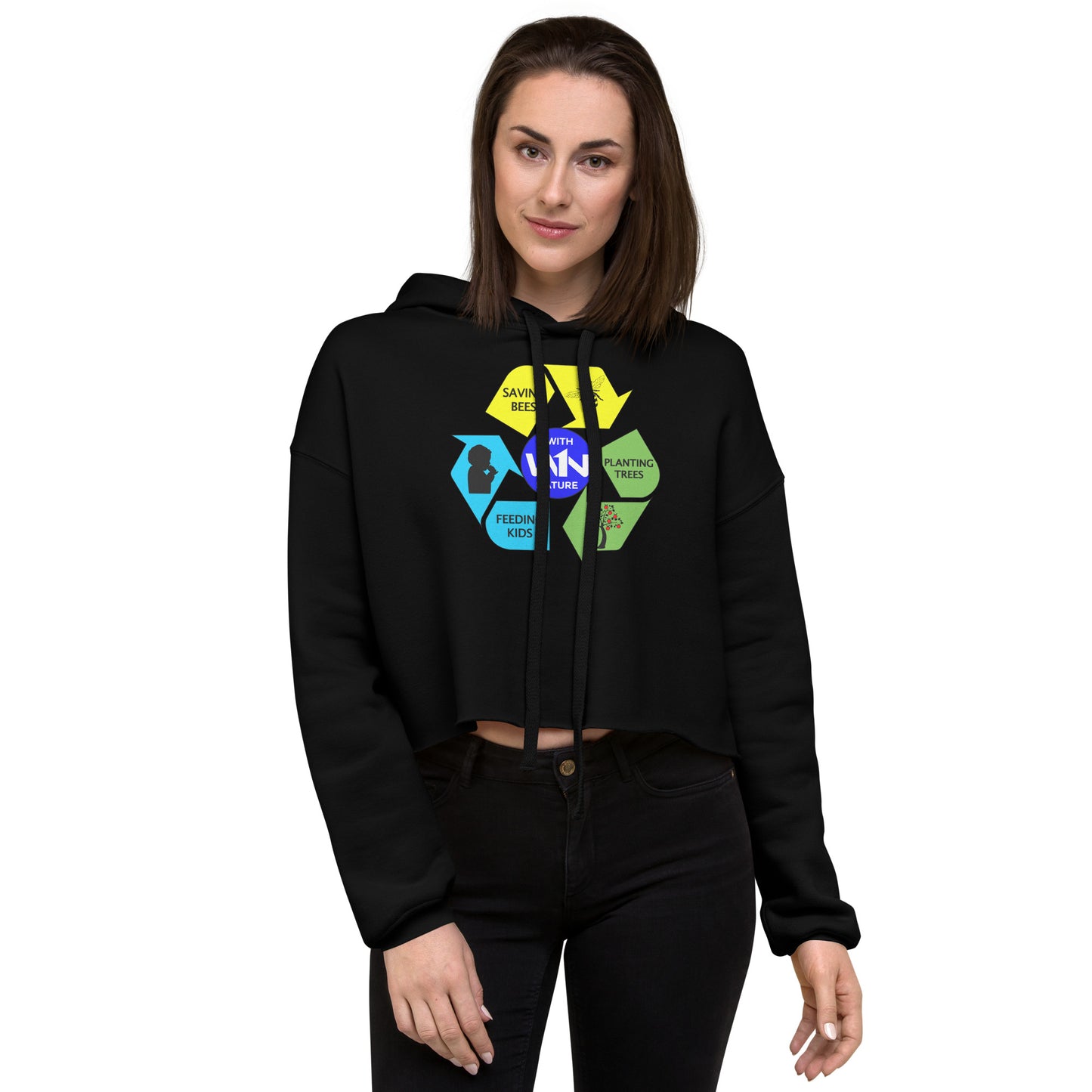 NATURE FIGHTER - CROP HOODIE