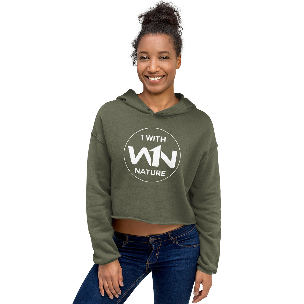 FOREST SOUL FIGHTER - WHITE - CROP HOODIE