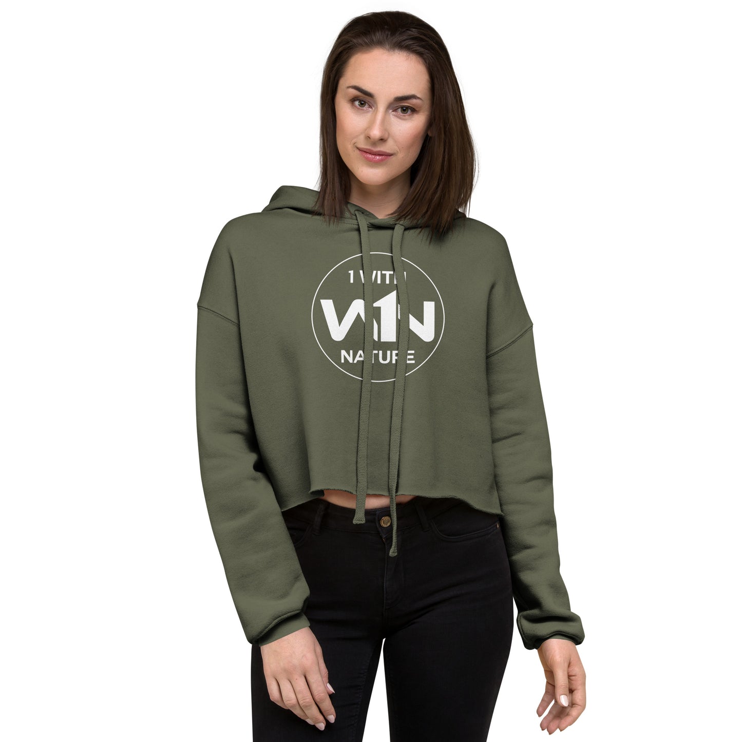 FOREST SOUL FIGHTER - WHITE - CROP HOODIE