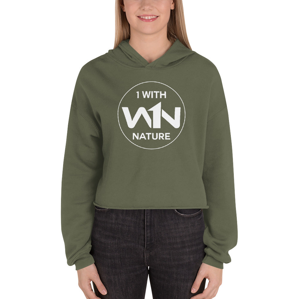 FOREST SOUL FIGHTER - WHITE - CROP HOODIE