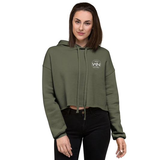 FOREST HEART FIGHTER - WHITE - CROP HOODIE