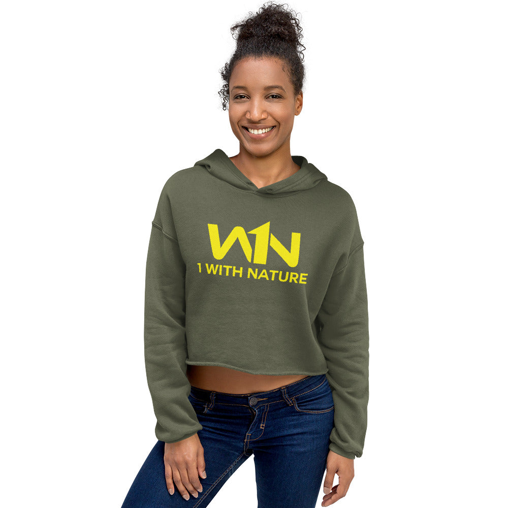 BEE FIGHTER - YELLOW - CROP HOODIE