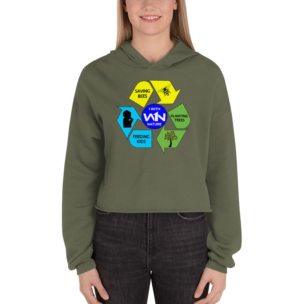 NATURE FIGHTER - CROP HOODIE