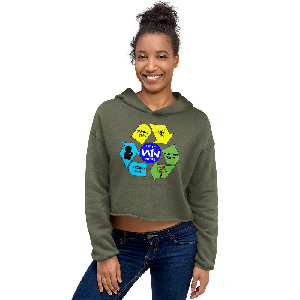 NATURE FIGHTER - CROP HOODIE