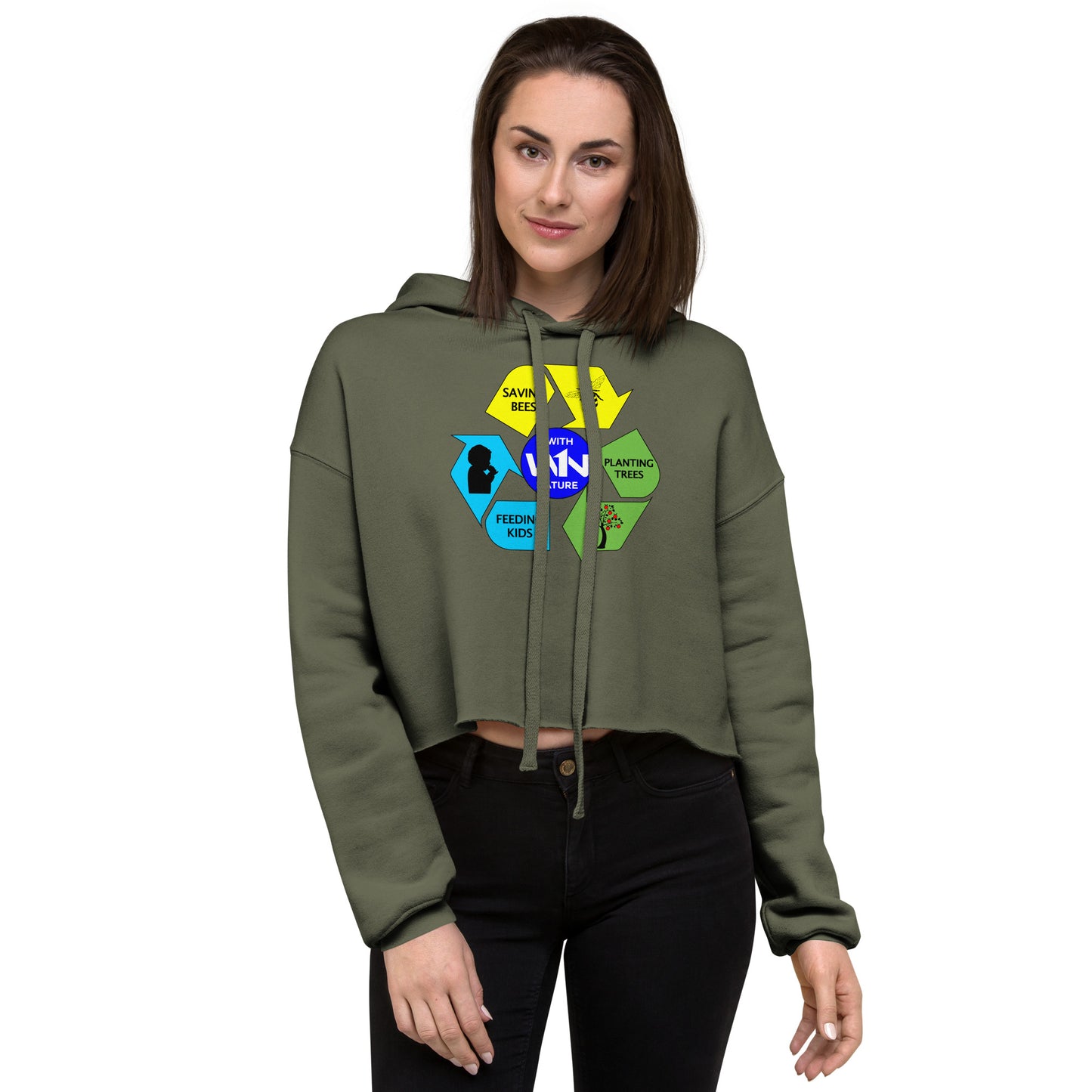NATURE FIGHTER - CROP HOODIE