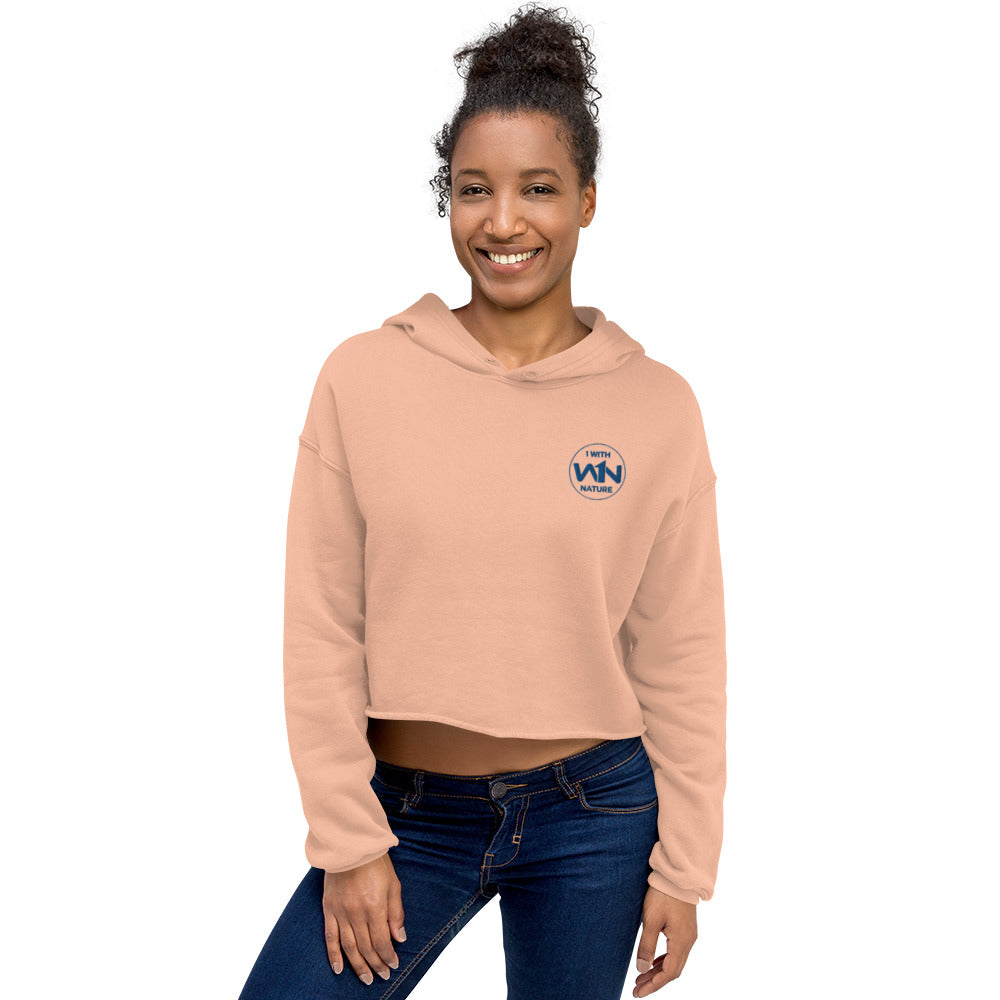 OCEAN HEART FIGHTER - BLUE - CROP HOODIE