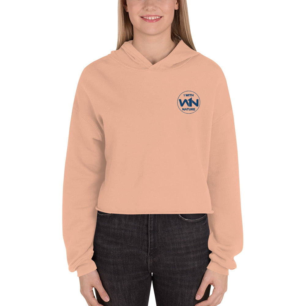 OCEAN HEART FIGHTER - BLUE - CROP HOODIE