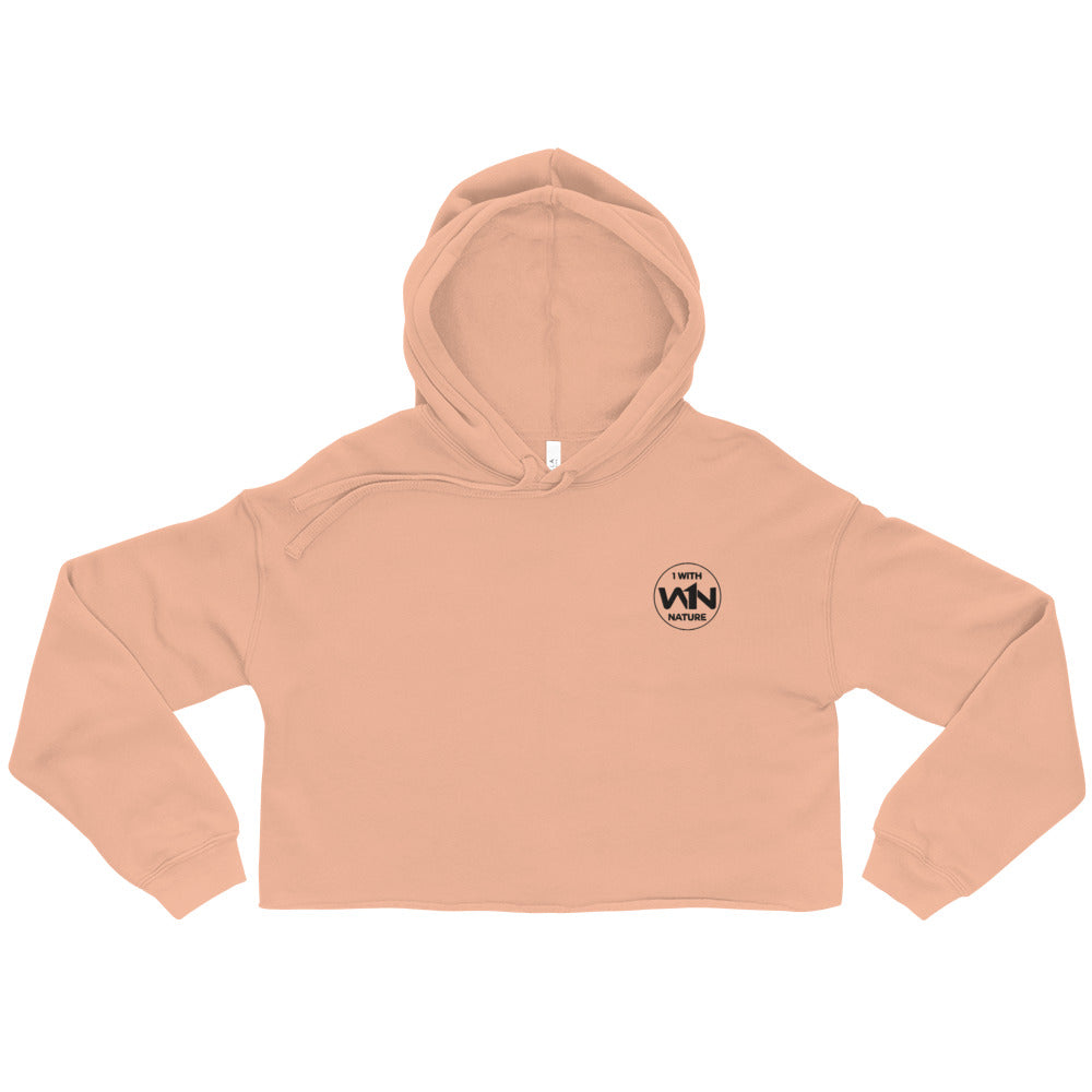 BEE HEART FIGHTER - BLACK - CROP HOODIE
