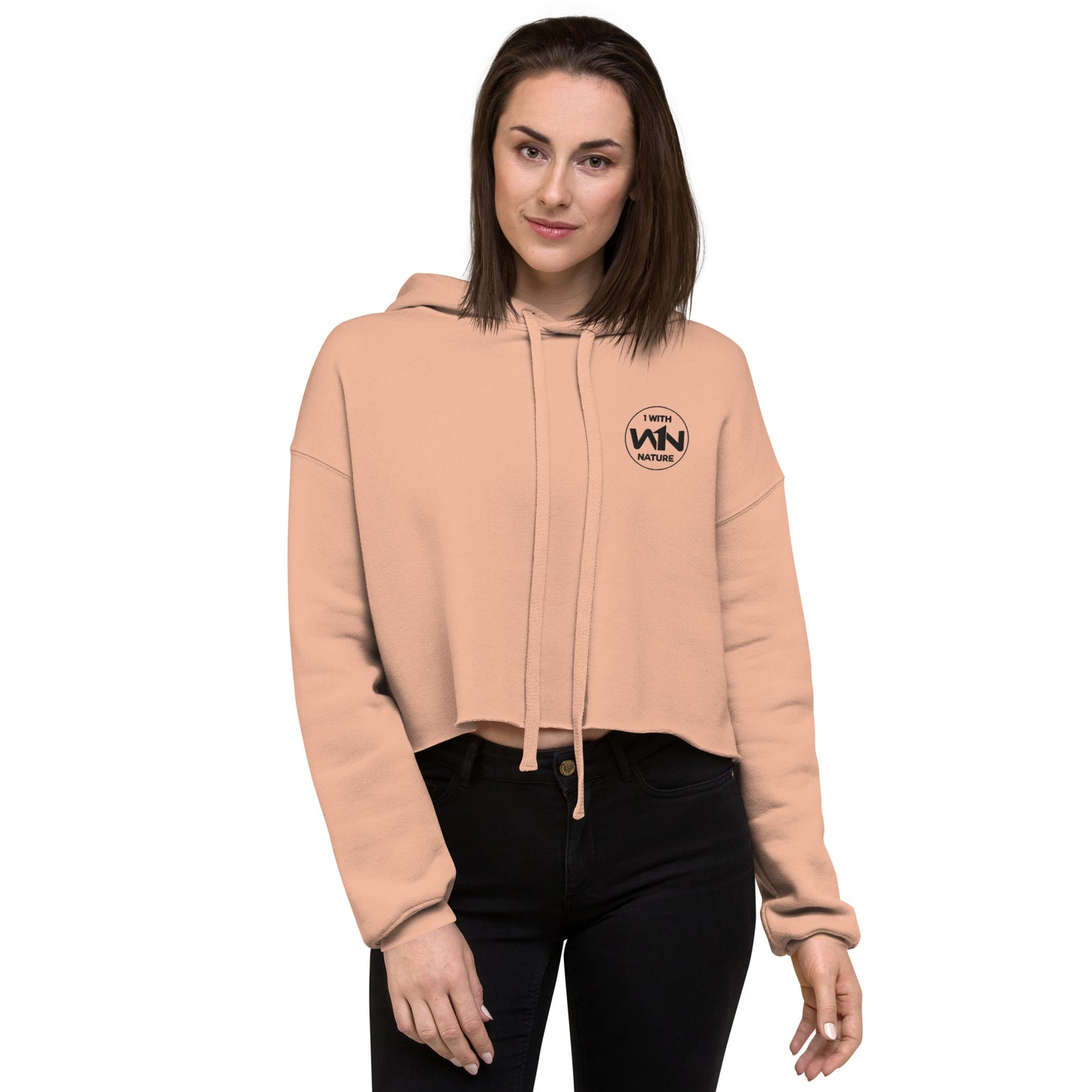 BEE HEART FIGHTER - BLACK - CROP HOODIE