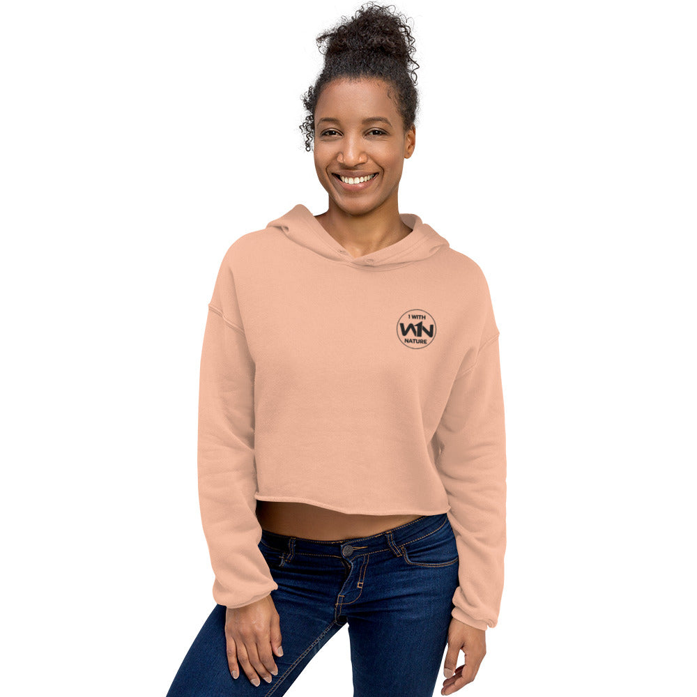 BEE HEART FIGHTER - BLACK - CROP HOODIE