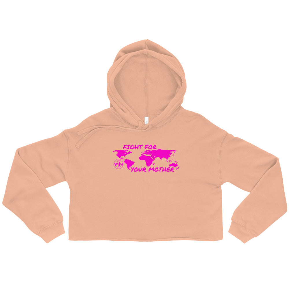 FUTURE SOUL FIGHTER - FIGHT FOR YOUR MOTHER - PINK - CROP HOODIE