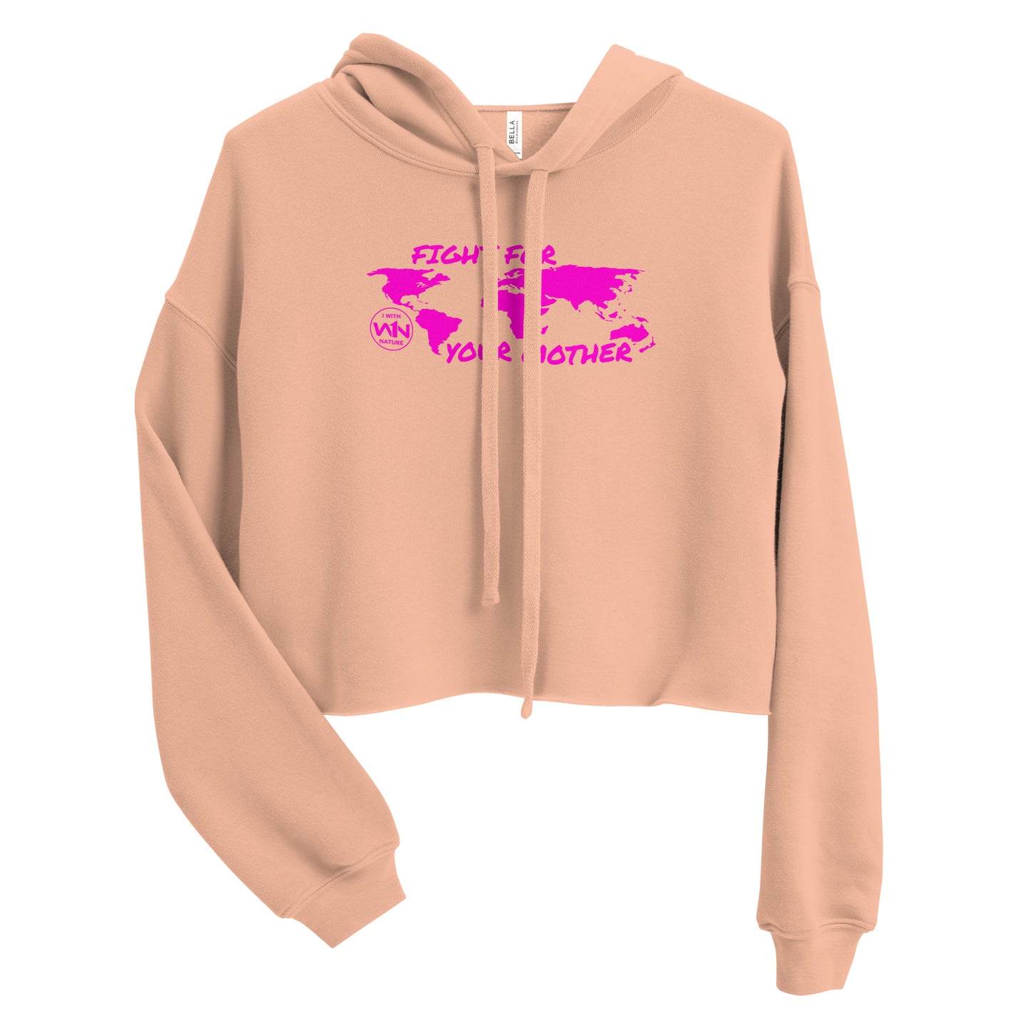 FUTURE SOUL FIGHTER - FIGHT FOR YOUR MOTHER - PINK - CROP HOODIE