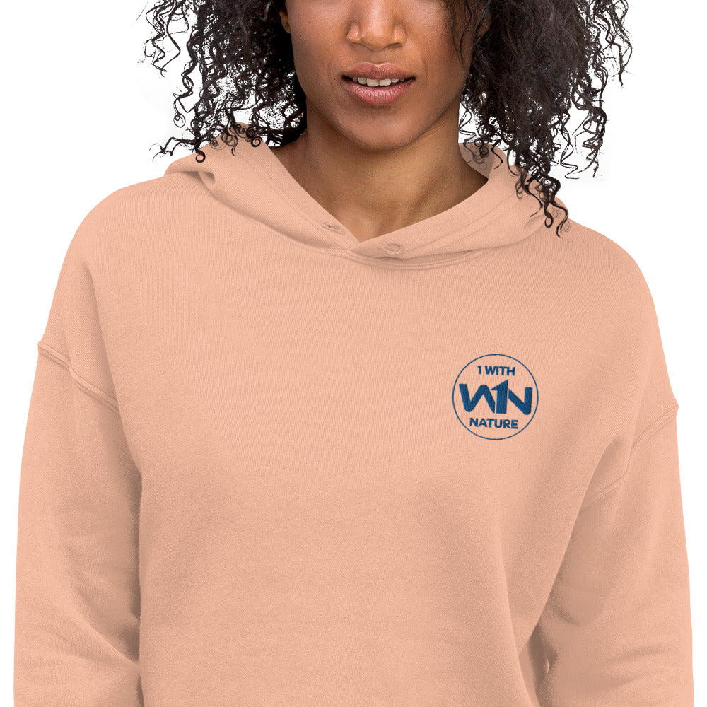 OCEAN HEART FIGHTER - BLUE - CROP HOODIE