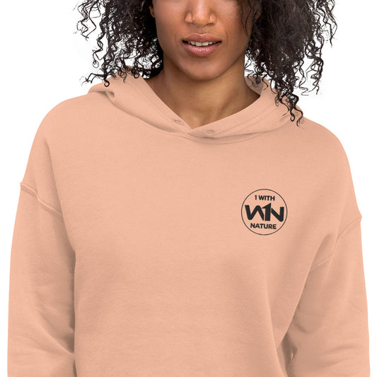 BEE HEART FIGHTER - BLACK - CROP HOODIE
