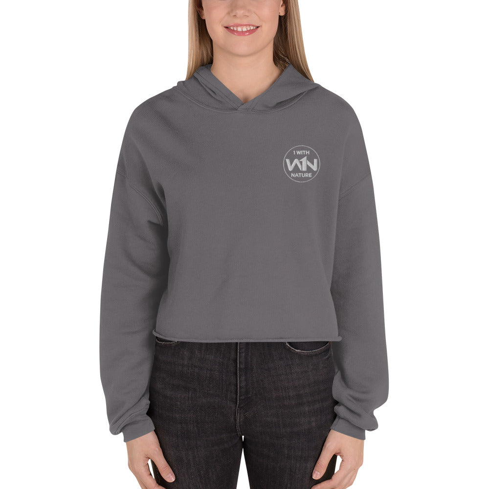 FOREST HEART FIGHTER - WHITE - CROP HOODIE