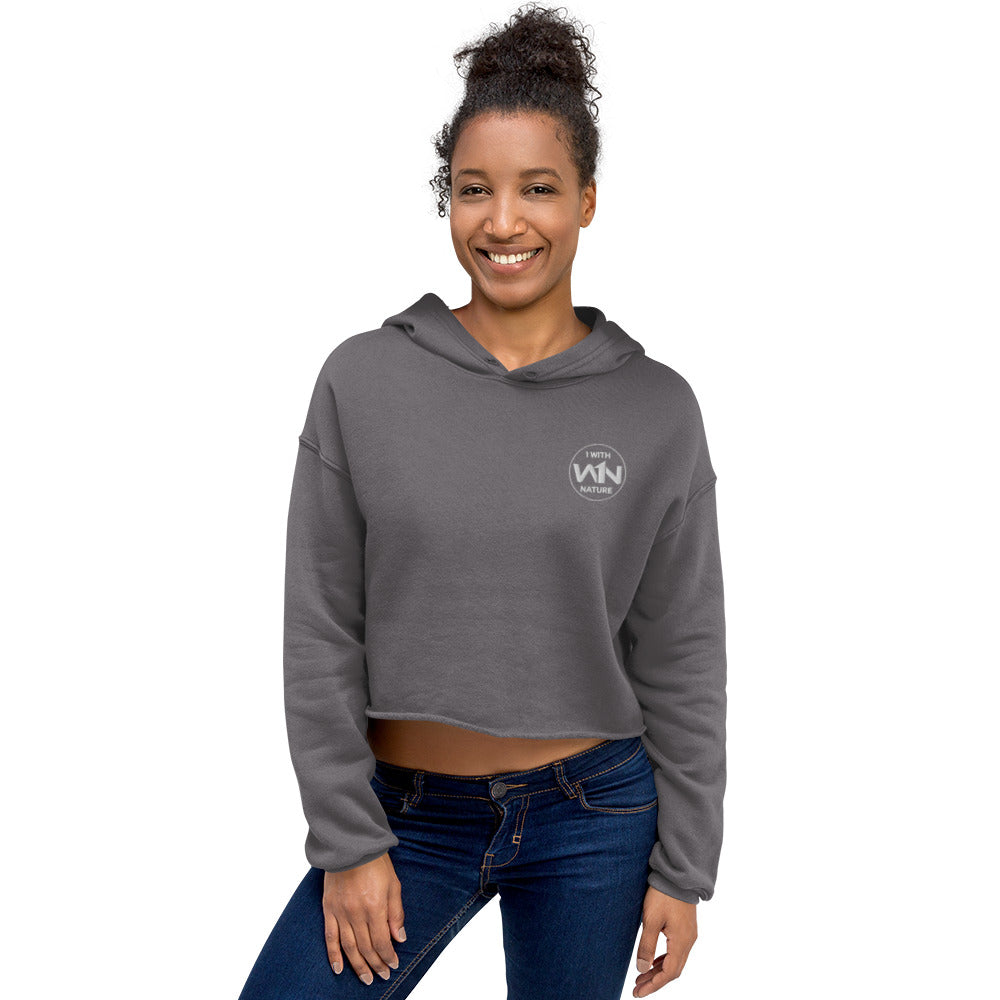 FOREST HEART FIGHTER - WHITE - CROP HOODIE