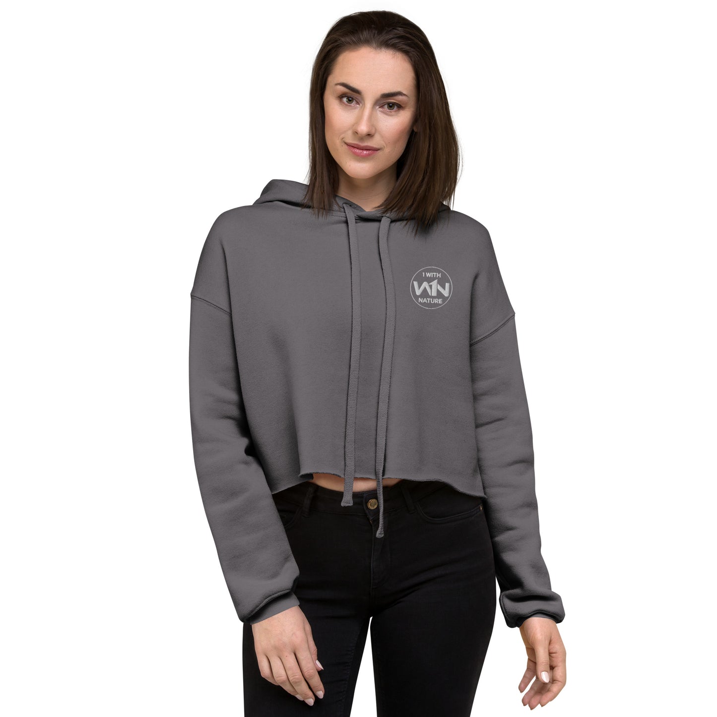 FOREST HEART FIGHTER - WHITE - CROP HOODIE
