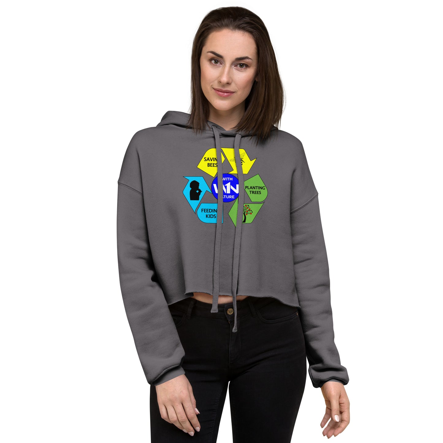 NATURE FIGHTER - CROP HOODIE
