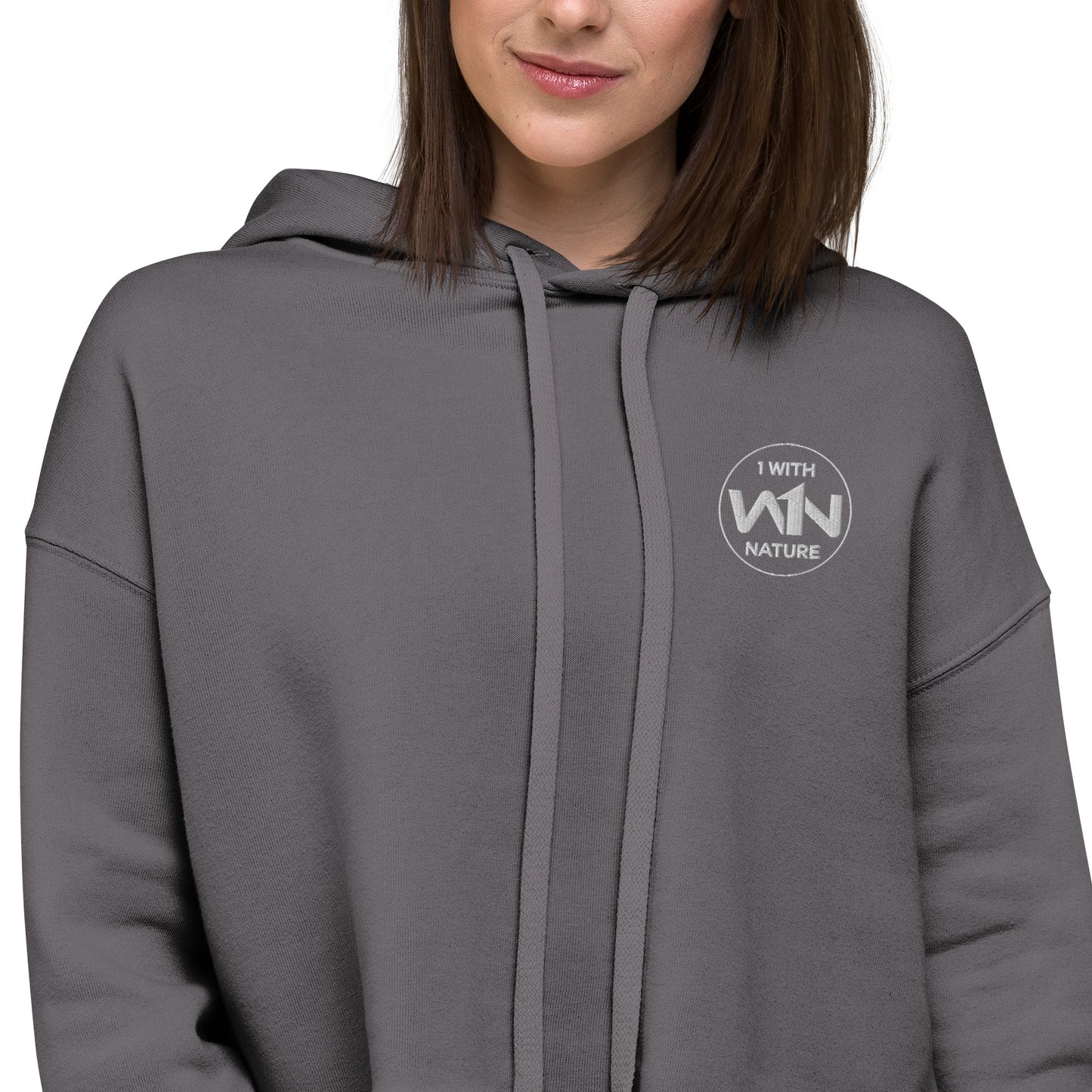 FOREST HEART FIGHTER - WHITE - CROP HOODIE