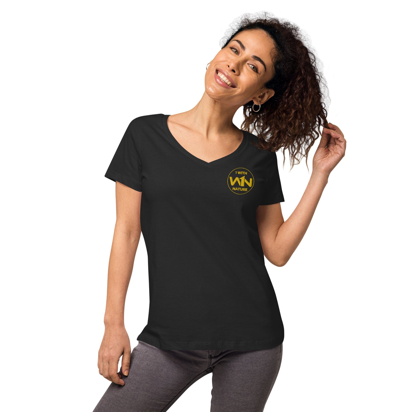 BEE HEART SAVIOR - YELLOW - WOMEN’S V-NECK T-SHIRT