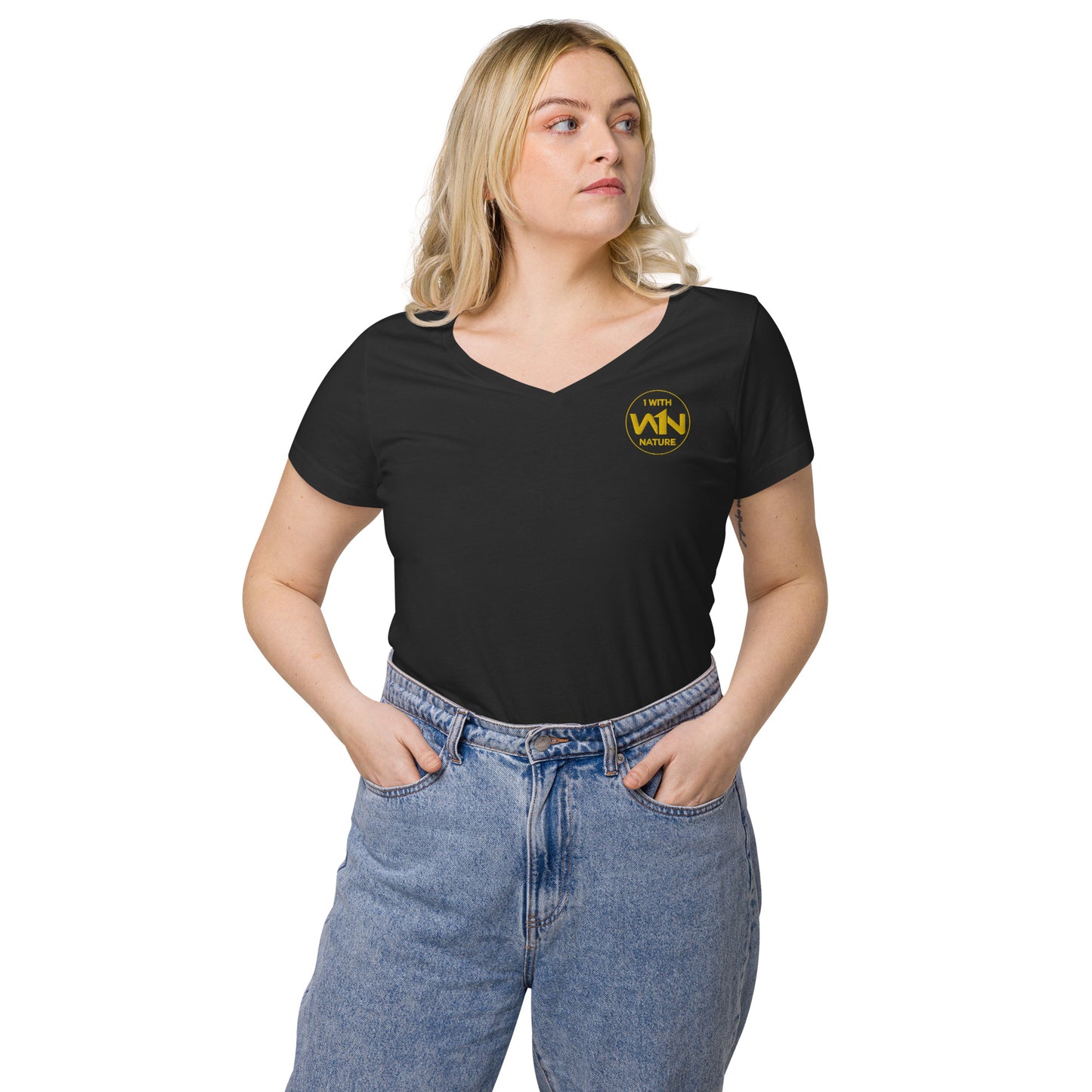 BEE HEART SAVIOR - YELLOW - WOMEN’S V-NECK T-SHIRT