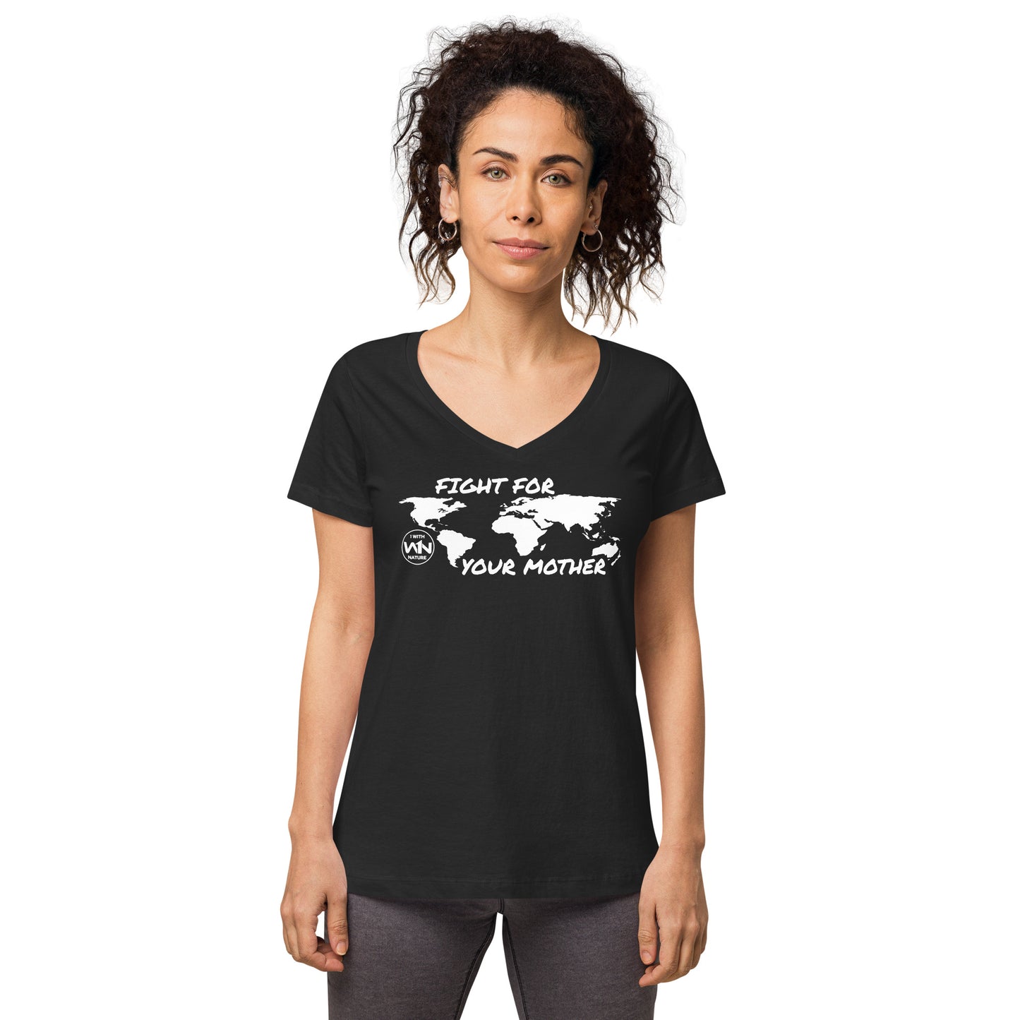FOREST SOUL SAVIOR - FIGHT FOR YOUR MOTHER - WHITE - WOMEN’S V-NECK T-SHIRT