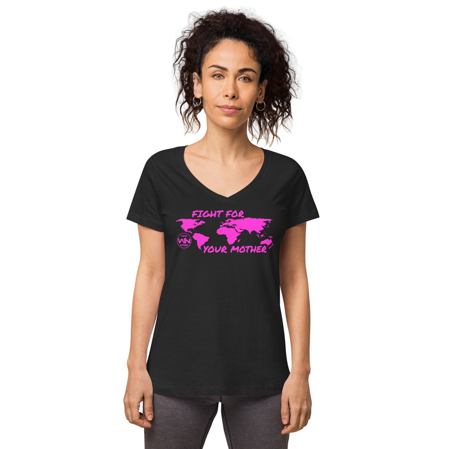 FUTURE SOUL SAVIOR - FIGHT FOR YOUR MOTHER - PINK - WOMEN’S V-NECK T-SHIRT