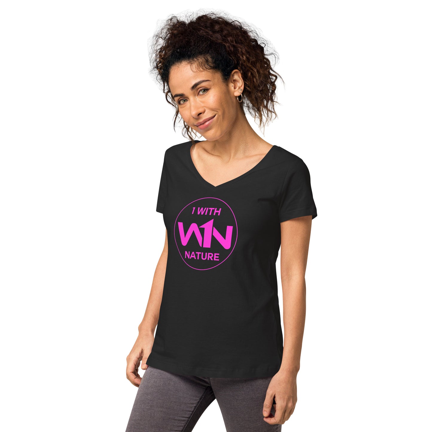 FUTURE SOUL SAVIOR - PINK - WOMEN’S V-NECK T-SHIRT