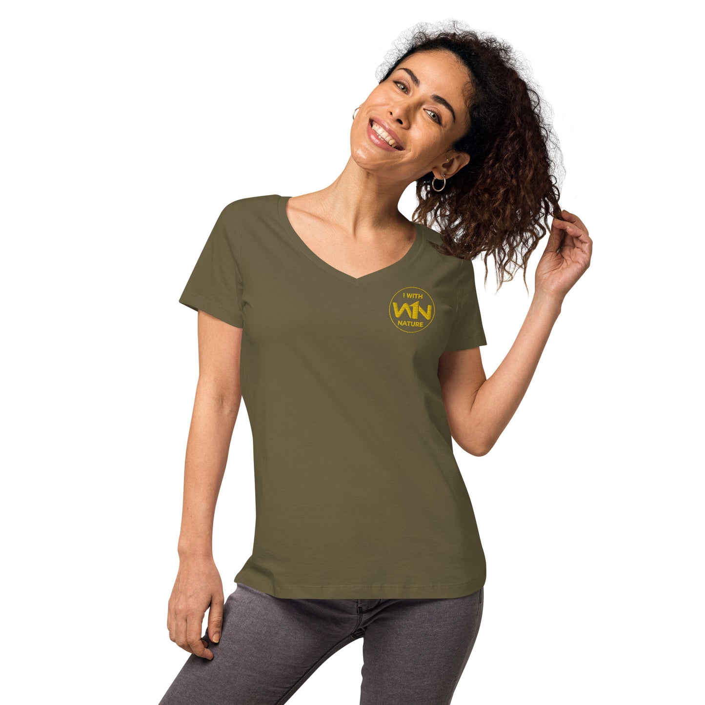 BEE HEART SAVIOR - YELLOW - WOMEN’S V-NECK T-SHIRT