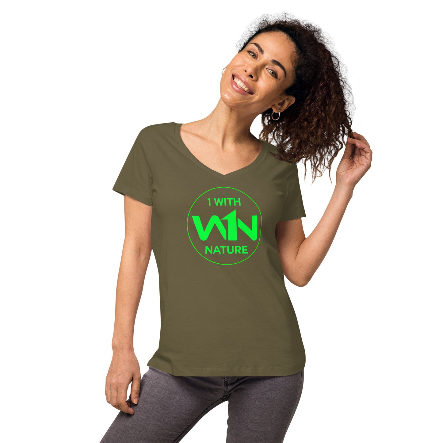 FOREST SOUL SAVIOR - GREEN - WOMEN’S V-NECK T-SHIRT