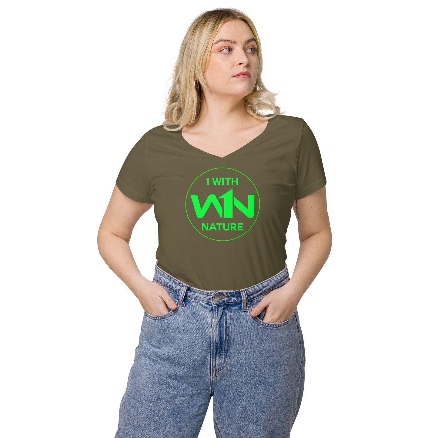 FOREST SOUL SAVIOR - GREEN - WOMEN’S V-NECK T-SHIRT