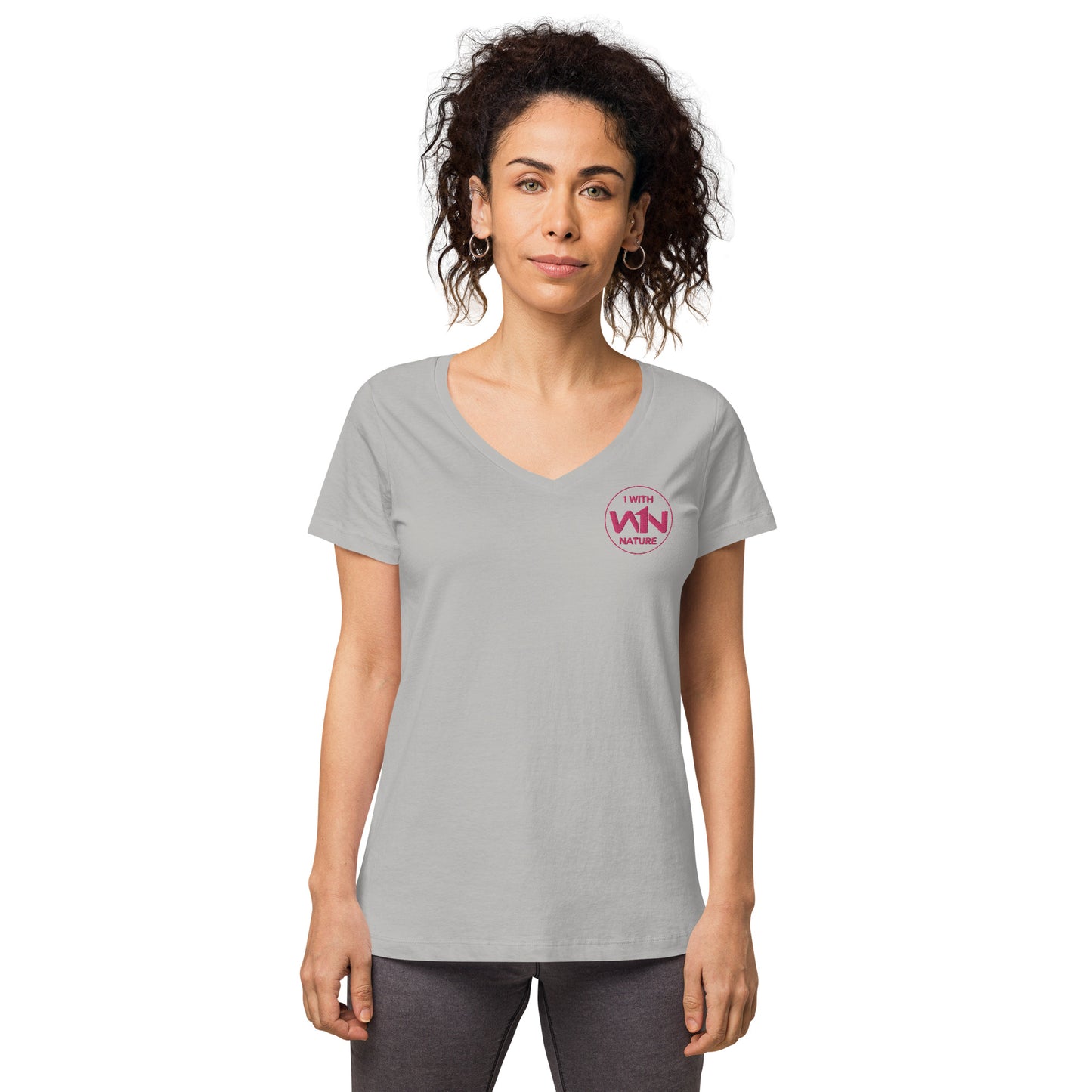 FUTURE HEART SAVIOR - PINK - WOMEN’S V-NECK T-SHIRT