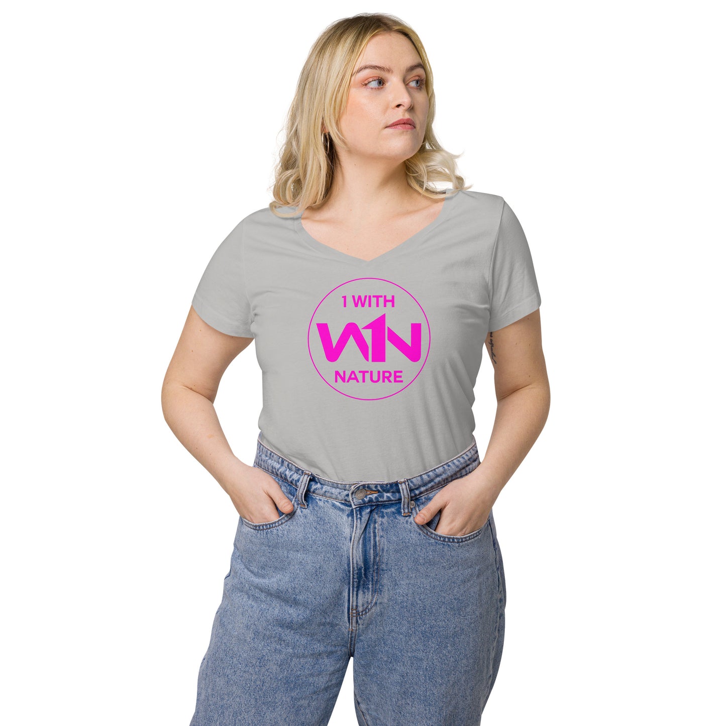 FUTURE SOUL SAVIOR - PINK - WOMEN’S V-NECK T-SHIRT