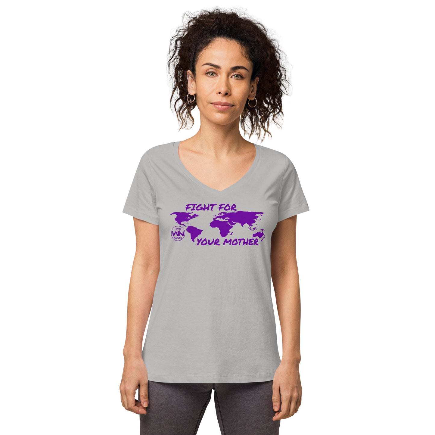 FUTURE SOUL SAVIOR - FIGHT FOR YOUR MOTHER - PURPLE - WOMEN’S V-NECK T-SHIRT
